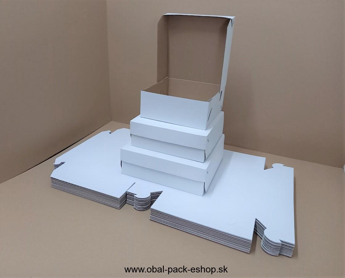 Tortová krabica  250x250x100mm,    3VL , 10ks/balenie , vnútorný rozmer , č.210