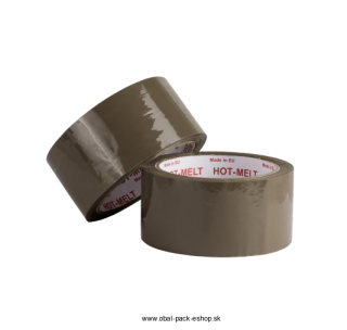 Lepiace pásky HOTMELT , hnedá,  stredná lepivosť , 48mm x 66m ,6ks/balenie